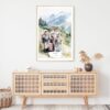 Hmong People Sapa Watercolor Art Print - Shelf - Portrait