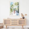 Jamaica Woman Watercolor Art Print - Shelf - Portrait