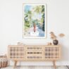 Jamaica Woman Watercolor Art Print - Shelf - Portrait