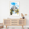 Kuala Lumpur Watercolor Art Print - Shelf - Portrait