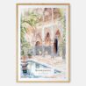 Marrakesh Morocco Watercolor Art Print - Main - Wood Frame