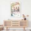 Marrakesh Morocco Watercolor Art Print - Shelf - Portrait