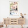 Marrakesh Morocco Watercolor Art Print - Shelf - Portrait