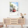 New Orleans Canal Street Watercolor Art Print - Shelf - Portrait