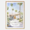 Palm Springs California Watercolor Art Print - Main - Wood Frame
