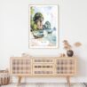 Phuket Thailand Watercolor Art Print - Shelf - Portrait