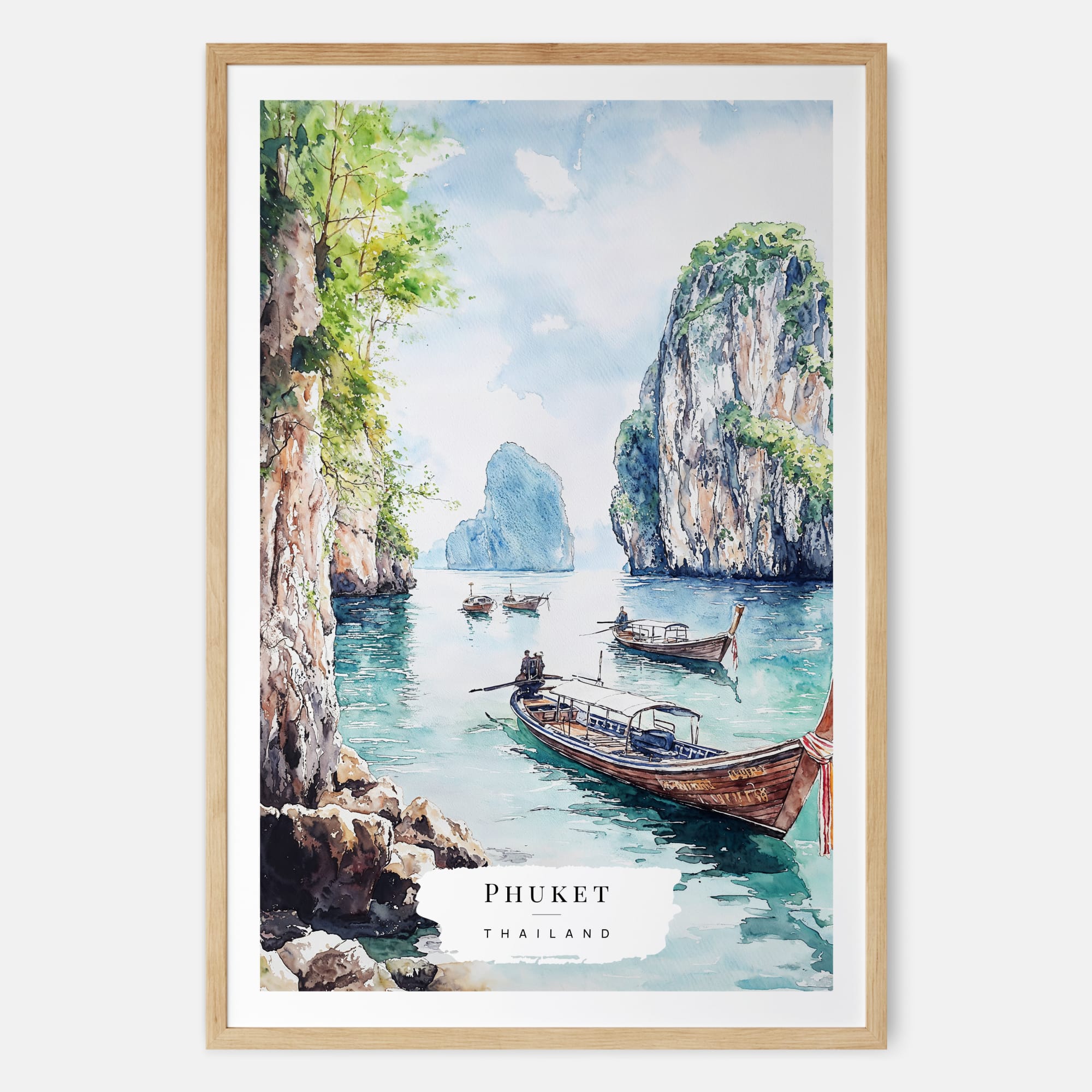 Phuket Watercolor Print – Thailand Travel Art Print