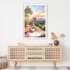Sedona Arizona Watercolor Art Print - Shelf - Portrait