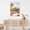 Sedona Arizona Watercolor Art Print - Shelf - Portrait