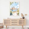 Sydney Opera House Watercolor Art Print - Shelf - Portrait