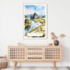 Tam Cốc Ninh Binh Watercolor Art Print - Shelf - Portrait