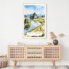 Tam Cốc Ninh Binh Watercolor Art Print - Shelf - Portrait