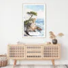The Lone Cypress Pebble Beach Watercolor Art Print - Shelf - Portrait