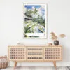 Ubud Bali Rice Terrace Watercolor Art Print - Shelf - Portrait