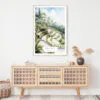 Ubud Bali Watercolor Art Print - Shelf - Portrait