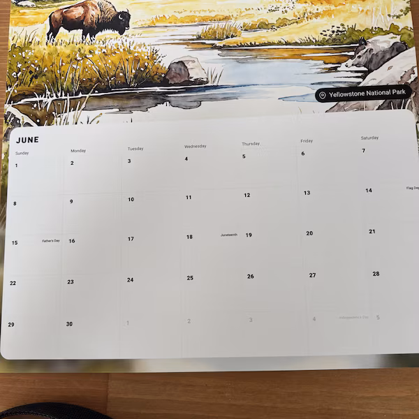 Review – Sarah – Calendar 2025 National Park