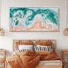 Abstract Ocean Wave Panorama Canvas Print - Bedroom
