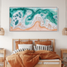 Abstract Ocean Wave Panorama Canvas Print - Bedroom
