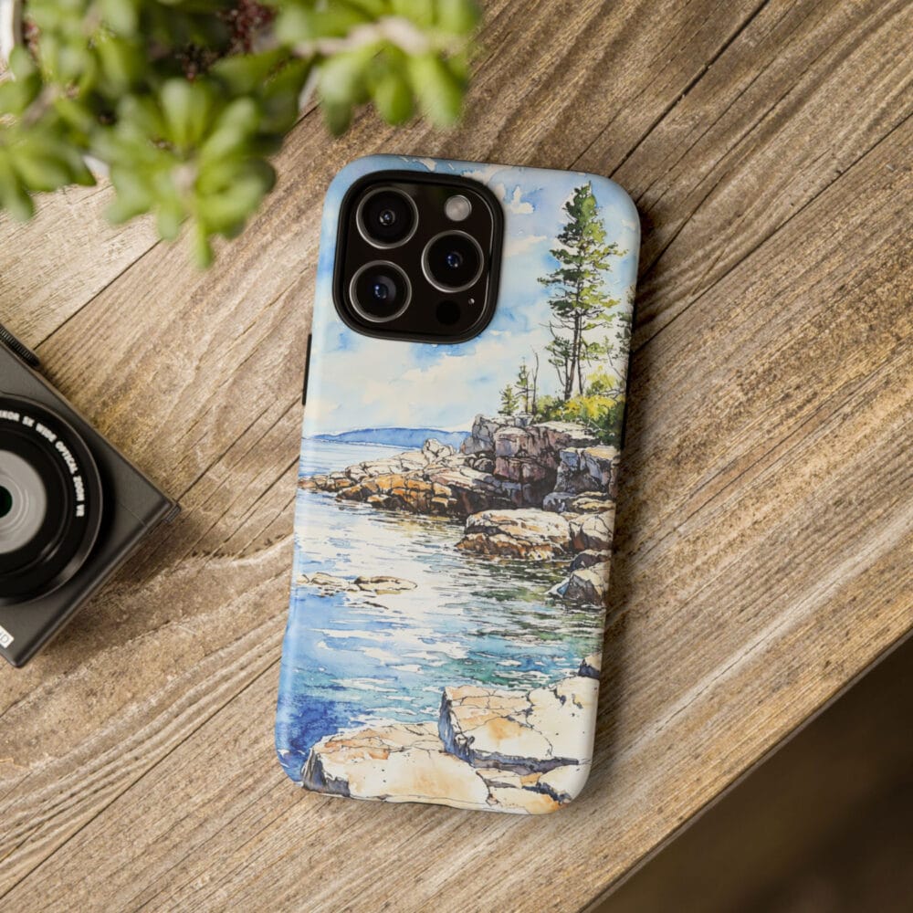 Acadia National Park Phone Case - Tough Case - On Wood Table Acadia National Park Phone Case - Tough Case - On Wood Table
