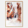 Antelope Canyon Watercolor Art Print - Main - Wood Frame
