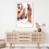 Antelope Canyon Watercolor Art Print - Shelf - Portrait