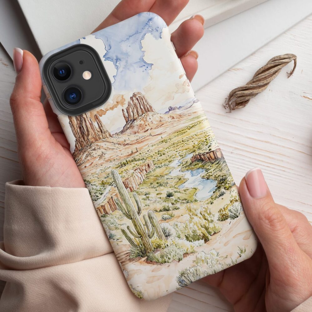 Arizona Desert Phone Case - Tough Case - Holding in Hand Arizona Desert Phone Case - Tough Case - Holding in Hand