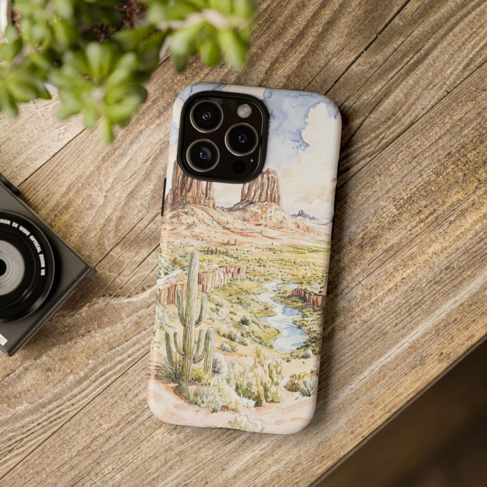 Arizona Desert Phone Case - Tough Case - On Wood Table Arizona Desert Phone Case - Tough Case - On Wood Table