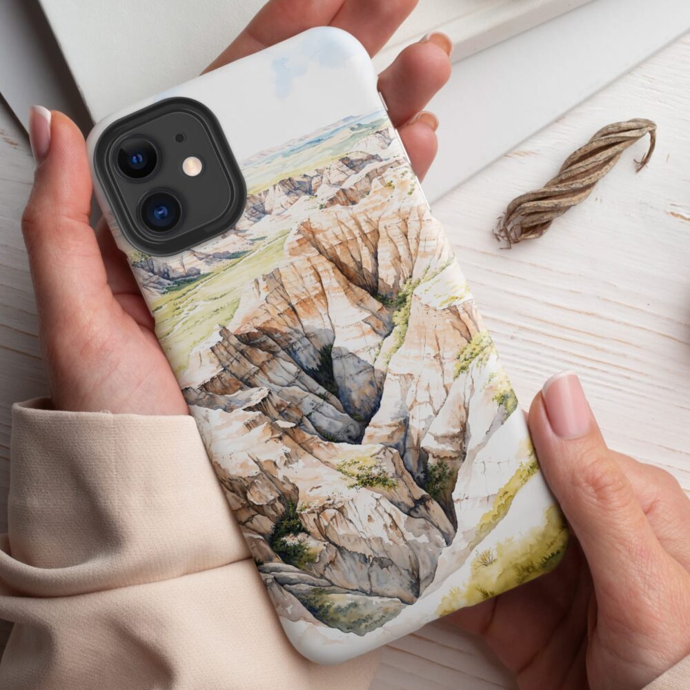 Badlands National Park Phone Case - Tough Case - Holding in Hand Badlands National Park Phone Case - Tough Case - Holding in Hand