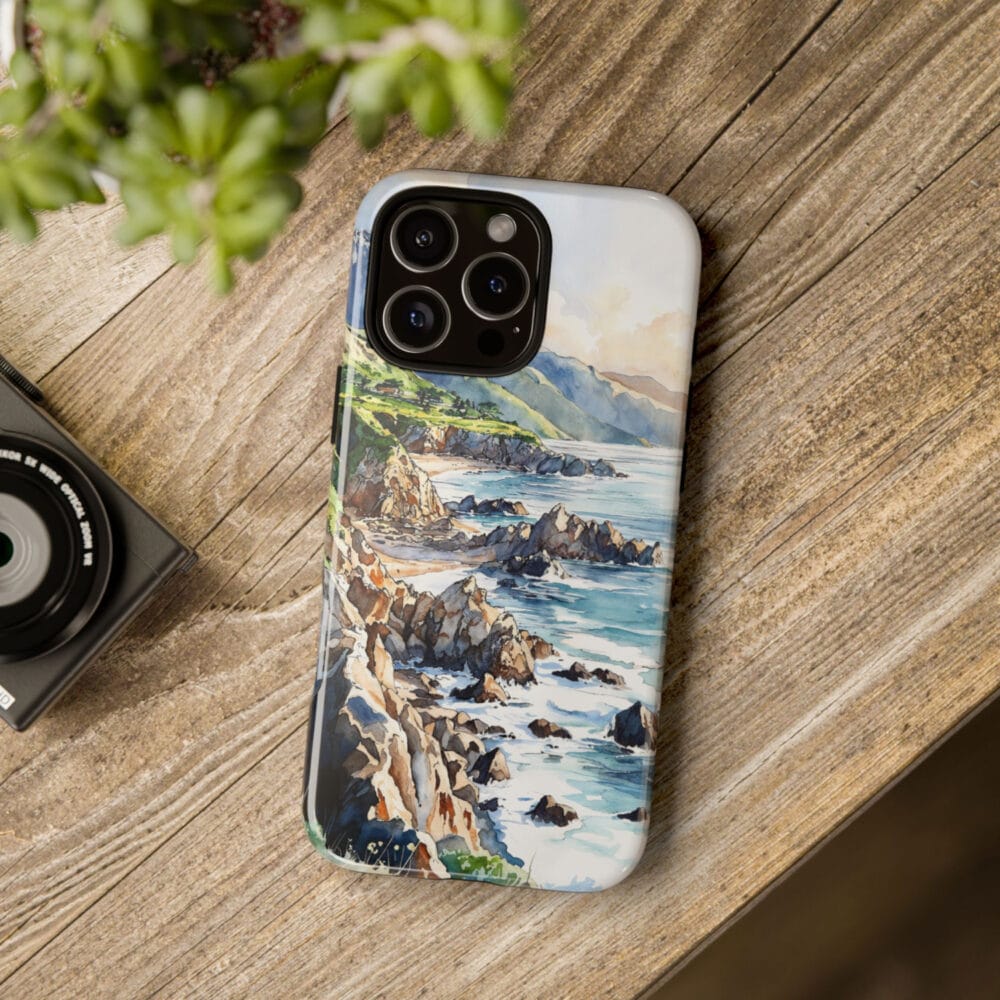 Big Sur California Phone Case - Tough Case - On Wood Table Big Sur California Phone Case - Tough Case - On Wood Table