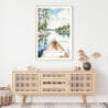 Boundary Waters Minnesota Watercolor Art Print - Shelf - Portrait