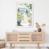 Cape Cod Provincetown Watercolor Art Print - Shelf - Portrait