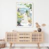 Cape Cod Provincetown Watercolor Art Print - Shelf - Portrait