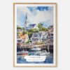 Cape Cod Watercolor Art Print - Main - Wood Frame
