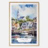 Cape Cod Watercolor Art Print - Main - Wood Frame