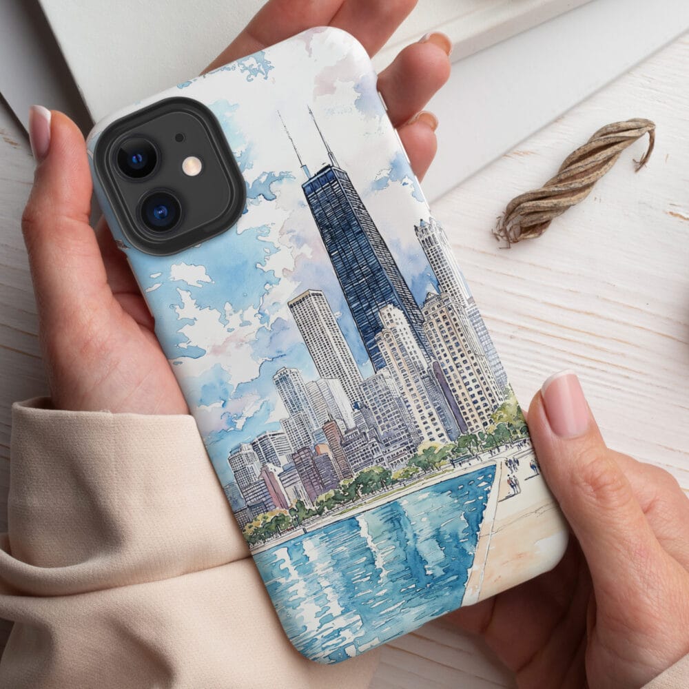 Chicago Skyline Phone Case - Tough Case - Holding in Hand Chicago Skyline Phone Case - Tough Case - Holding in Hand