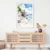 Door County Wisconsin Watercolor Art Print - Shelf - Portrait