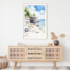 Door County Wisconsin Watercolor Art Print - Shelf - Portrait