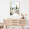 Fairbanks Alaska Nature Watercolor Art Print - Shelf - Portrait