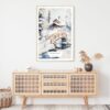 Fairbanks Alaska Winter Watercolor Art Print - Shelf - Portrait