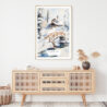Fairbanks Alaska Winter Watercolor Art Print - Shelf - Portrait