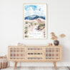 Great Sand Dunes Colorado Watercolor Art Print - Shelf - Portrait