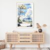 Hawaii Volcanoes National Park Watercolor Art Print - Shelf - Portrait