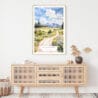 Jackson Hole Nature Watercolor Art Print - Shelf - Portrait