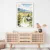 Jackson Hole Wyoming Watercolor Art Print - Shelf - Portrait