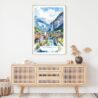 Lauterbrunnen Watercolor Art Print - Shelf - Portrait