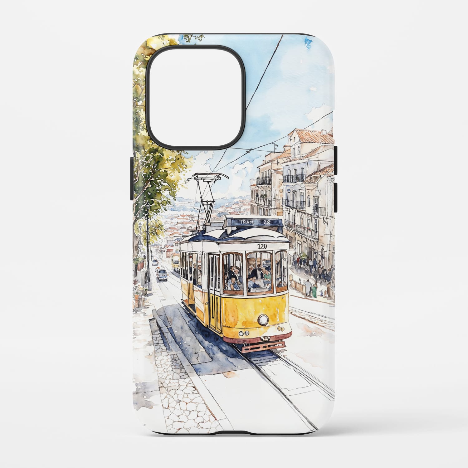 Lisbon Portugal Phone Case featuring Iconic Tram 28 – For iPhone® and Samsung®