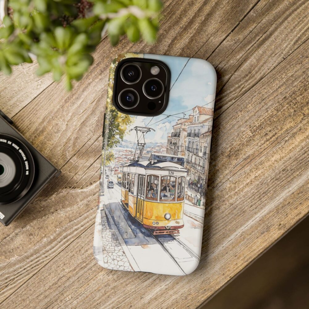 Lisbon Portugal Phone Case - Tough Case - On Wood Table Lisbon Portugal Phone Case - Tough Case - On Wood Table