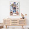 Lisbon Streets Watercolor Art Print - Shelf - Portrait