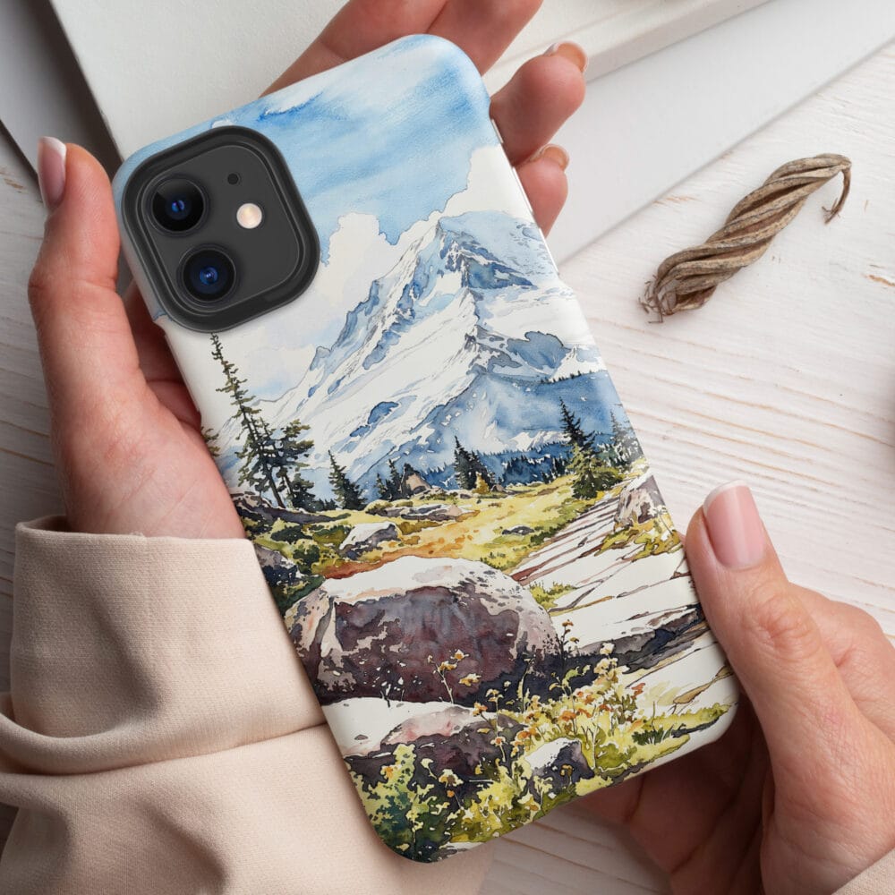 Mount Rainier Phone Case - Tough Case - Holding in Hand Mount Rainier Phone Case - Tough Case - Holding in Hand
