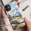 Mount Rainier Phone Case - Tough Case - Holding in Hand